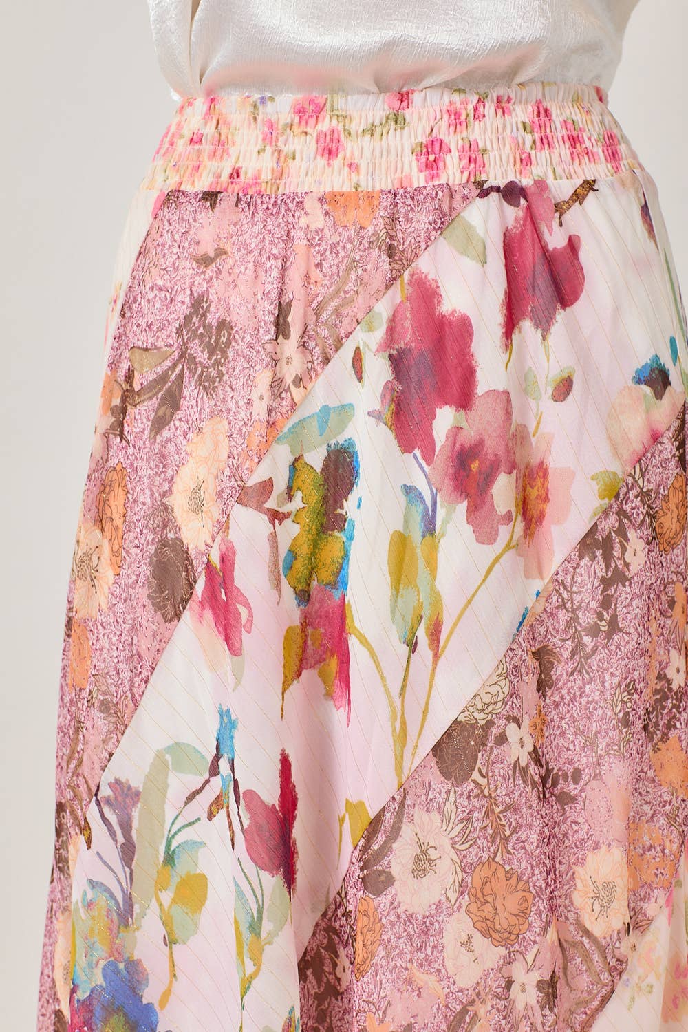 ROSE MIX MAXI SKIRT