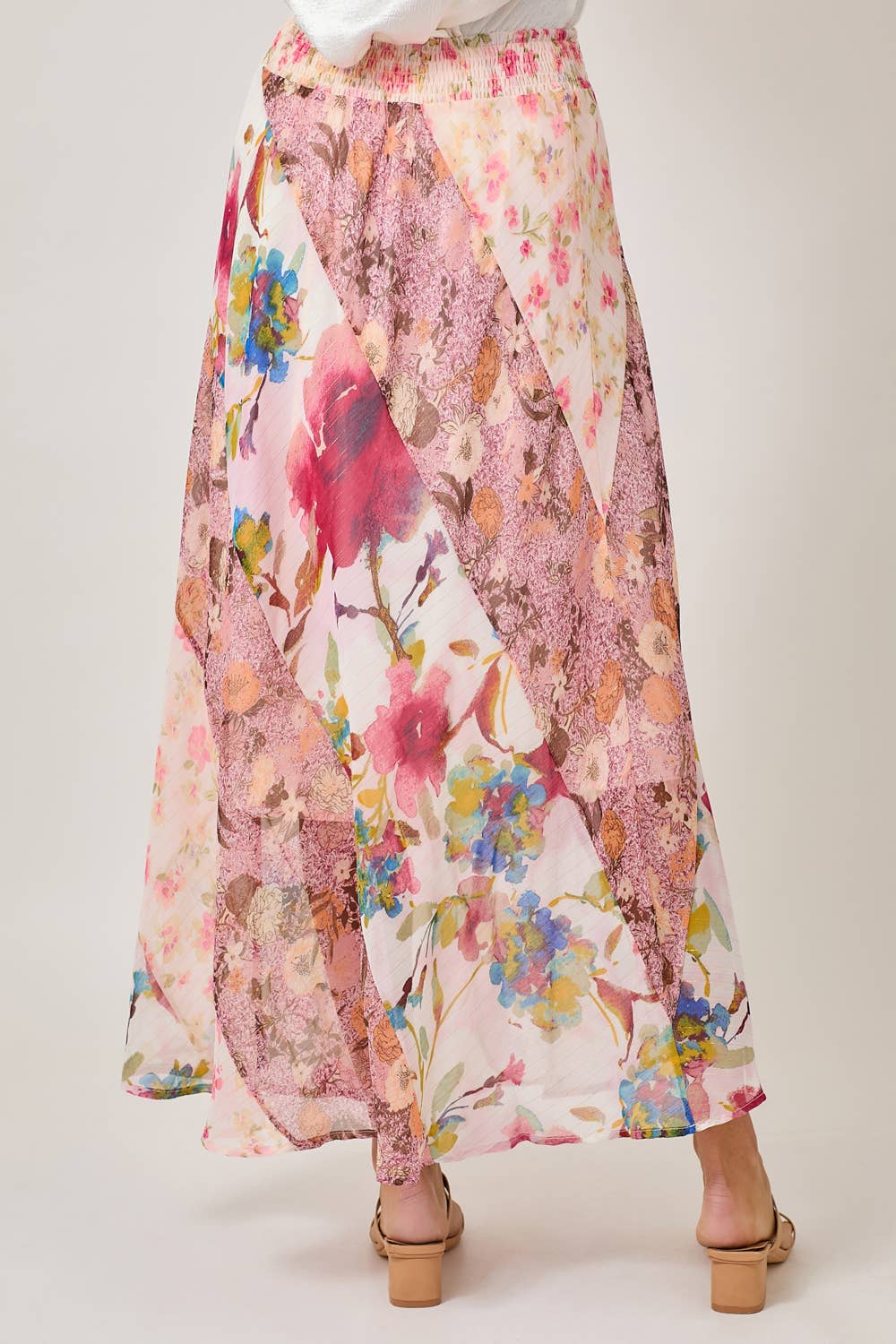 ROSE MIX MAXI SKIRT