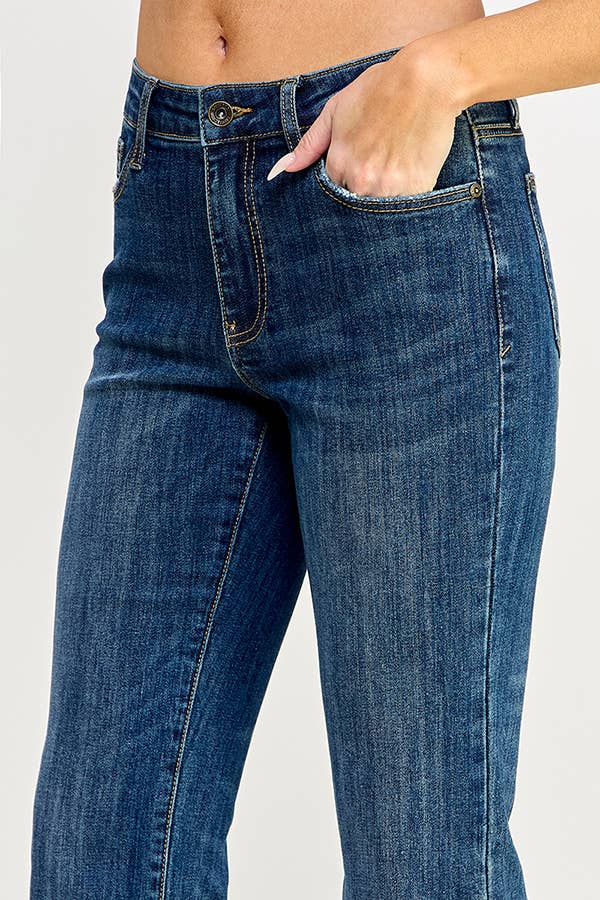 MID RISE SKINNY BOOT CUT