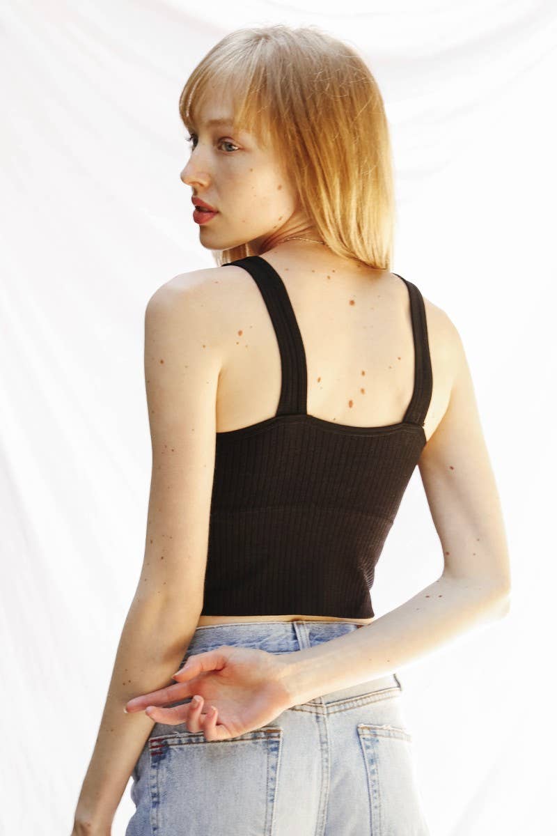 GREY CROPPED TANK