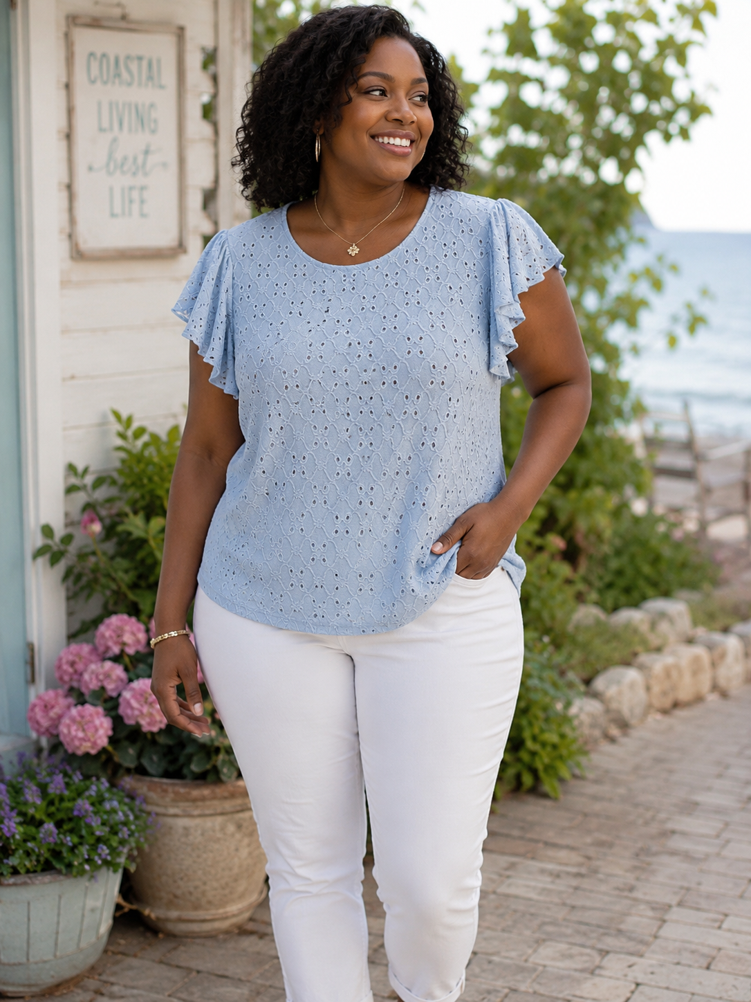 BLUEBIRD BEAUTY SHORT SLEEVE TOP