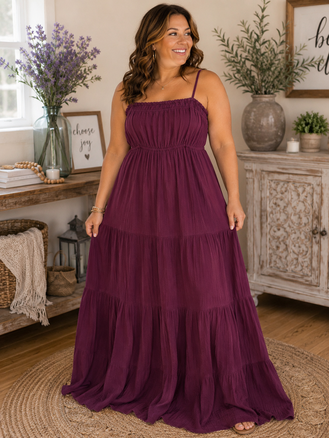 FOREVER PLUM MAXI DRESS
