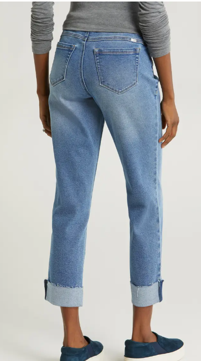 MATERNITY CUFFED SLIM JEAN WITH BELLYBAND