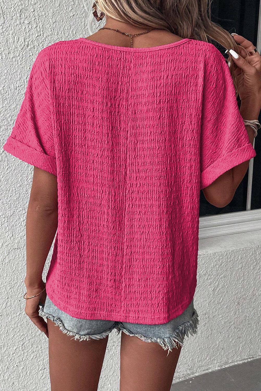 WATERMELON TEXTURED CUFFED