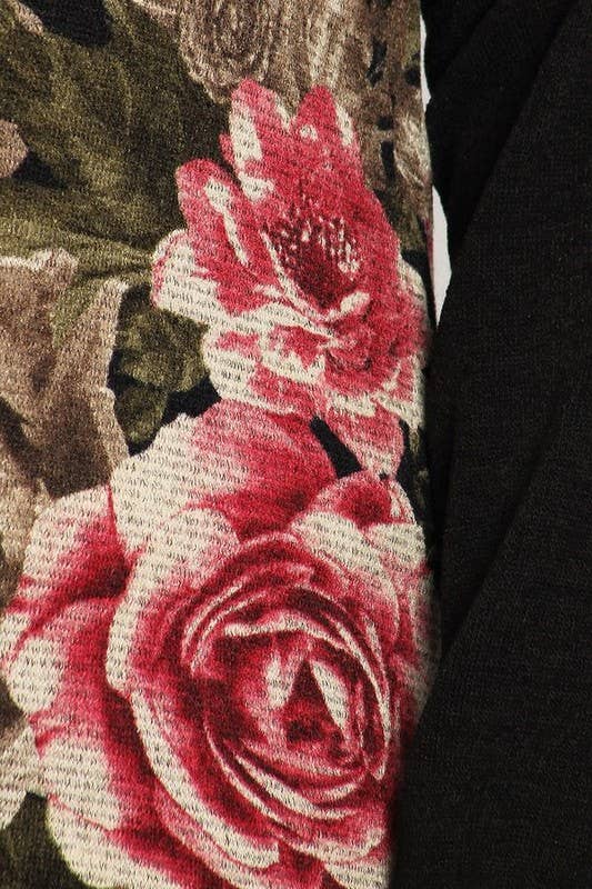 PLUS FLORAL SWEATER