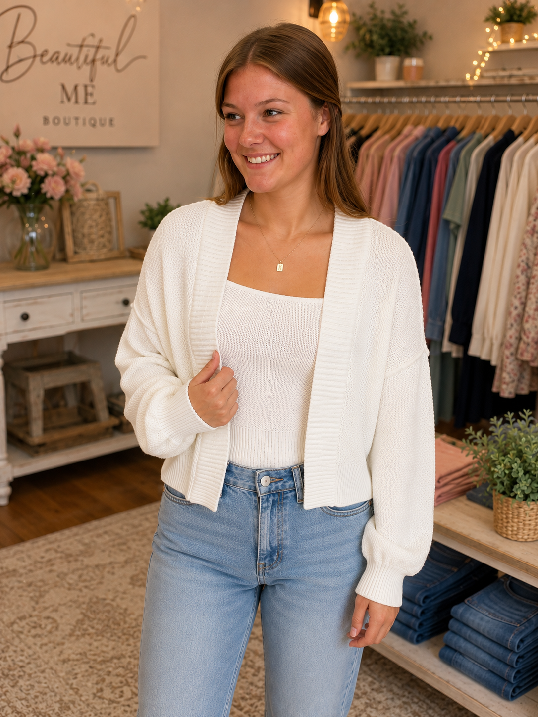 TIMELESS WAFFLE CARDIGAN