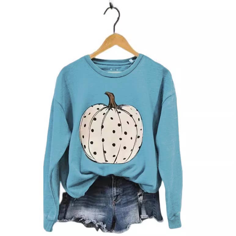 TEAL PUMPKIN SWEATSHIRT