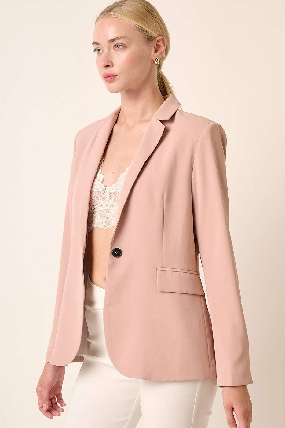 BLUSH TAILORED BLAZER