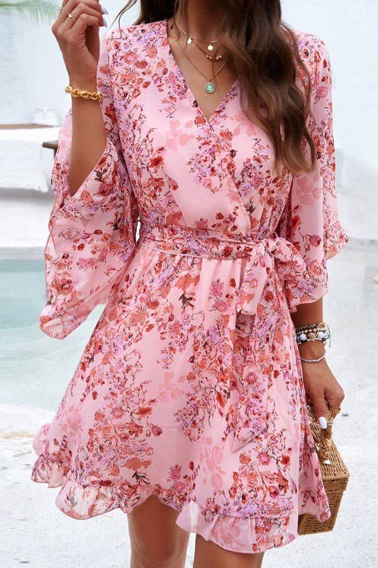 PINK FLORAL WRAP