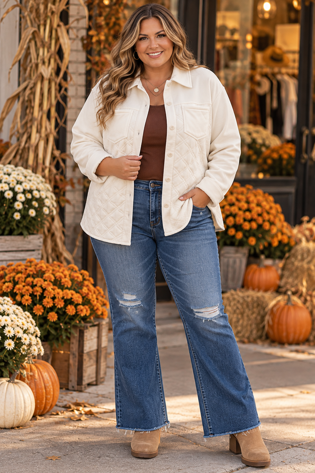 COZY IVORY SHACKET