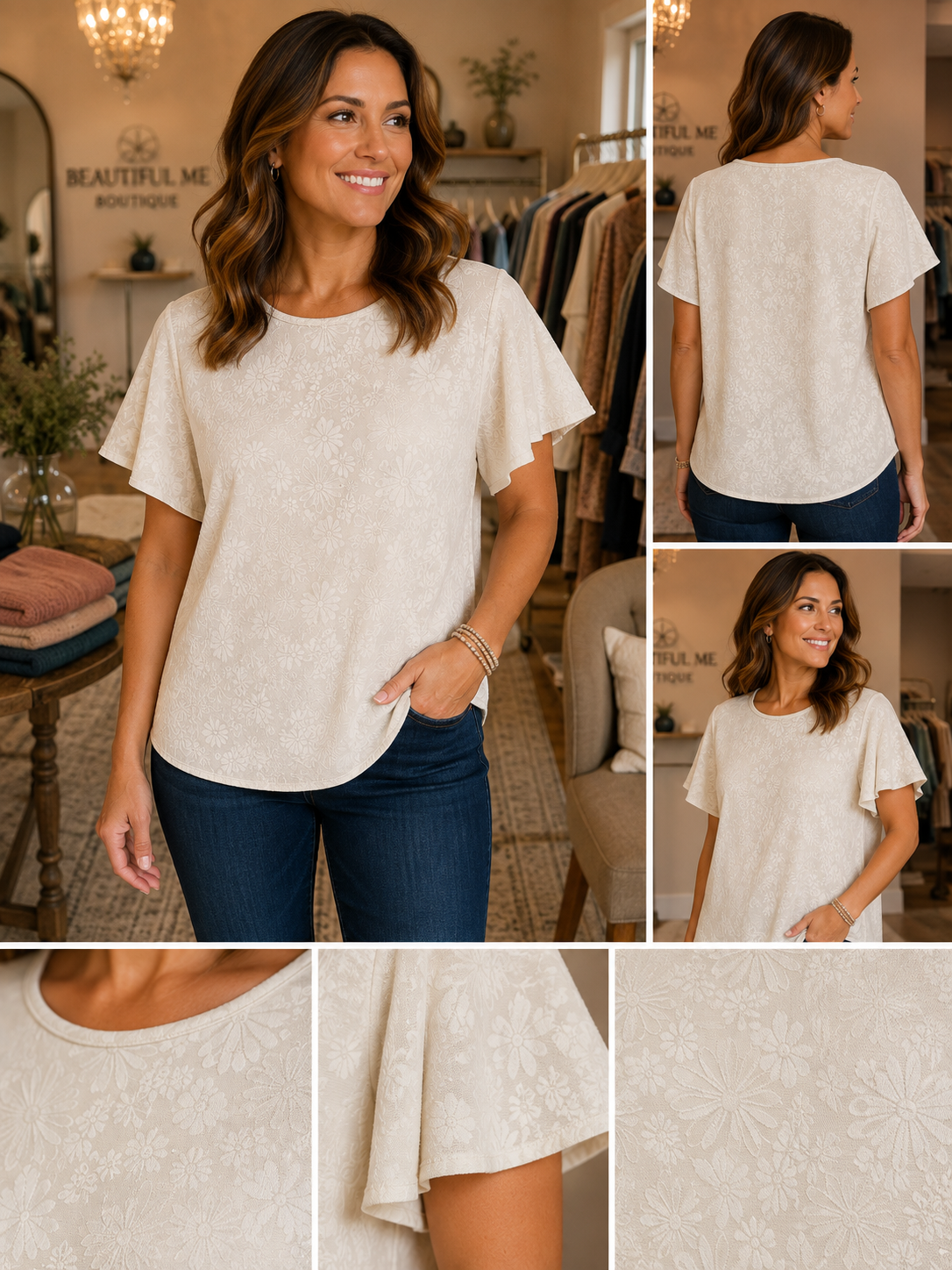 WHISPERING DAISIES BLOUSE MISSY & PLUS