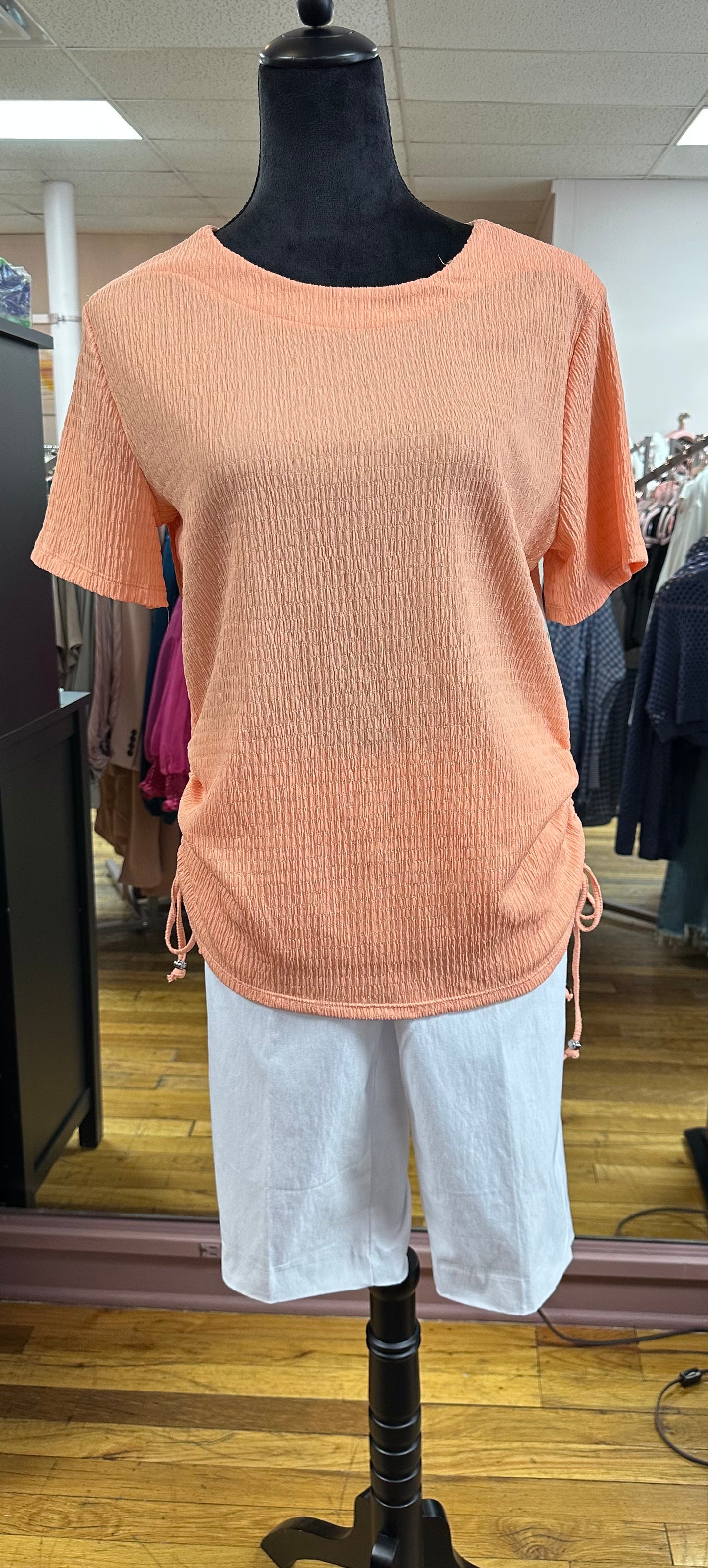MISSY & PLUS PICNIC PEACH TOP