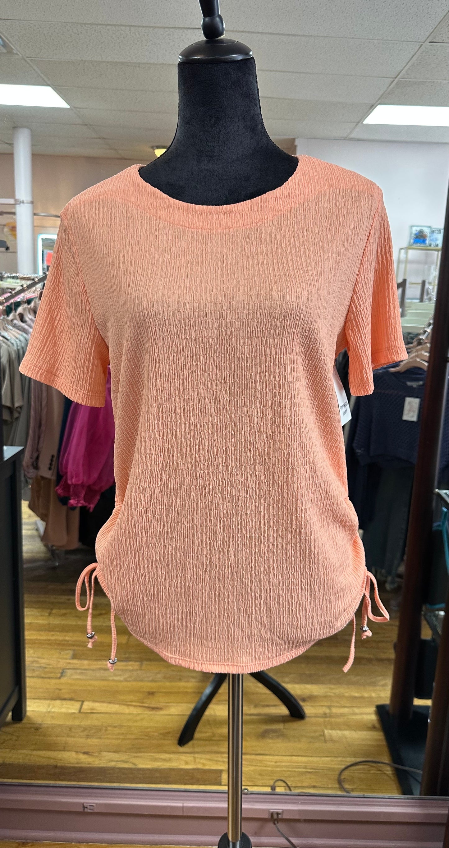 MISSY & PLUS PICNIC PEACH TOP