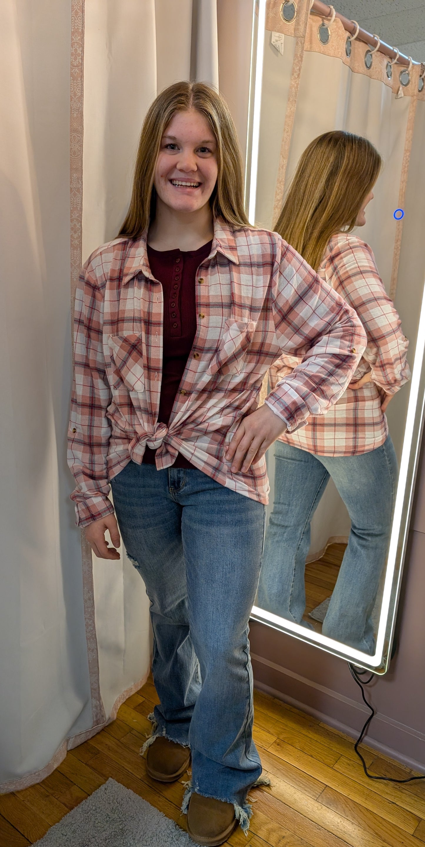 MID RISE BOOT CUT W/ DESTROY FRAY HEM SUPER STRETCH