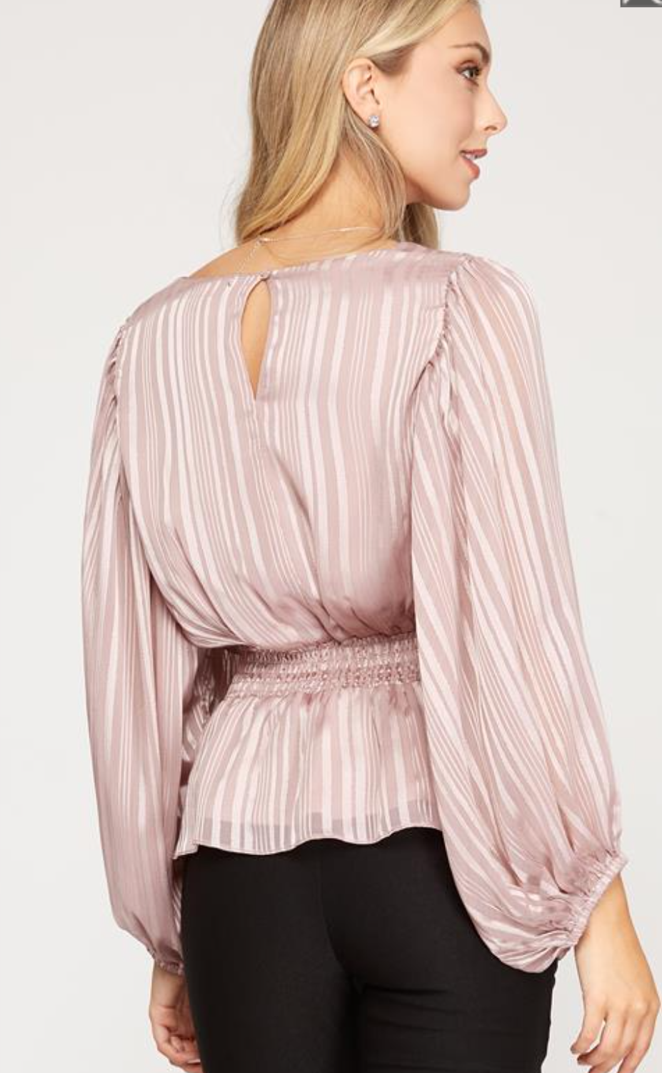 BLUSH BALLOON SLEEVE