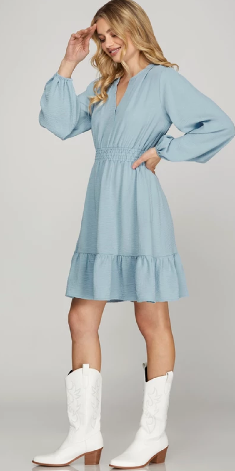 SKY WOVEN DRESS