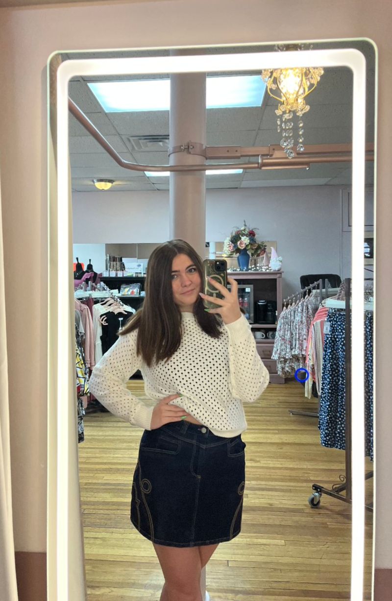 DENIM MINI SKIRT