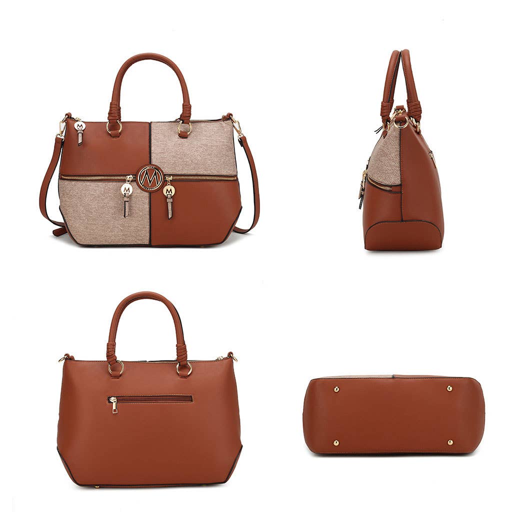 MKF PINK SATCHEL-WRISTLET INCLUDED