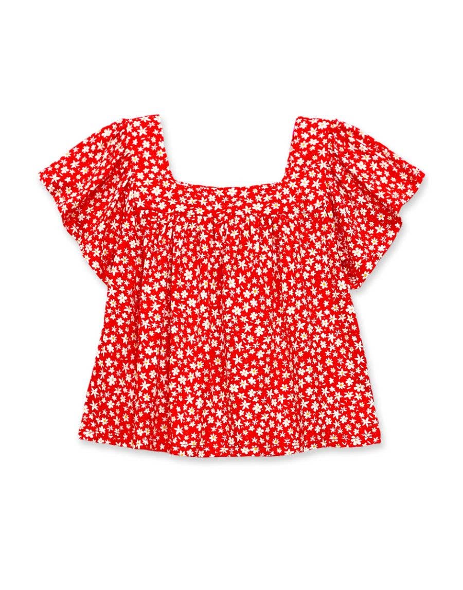 SCARLET DAISY BREEZE TOP
