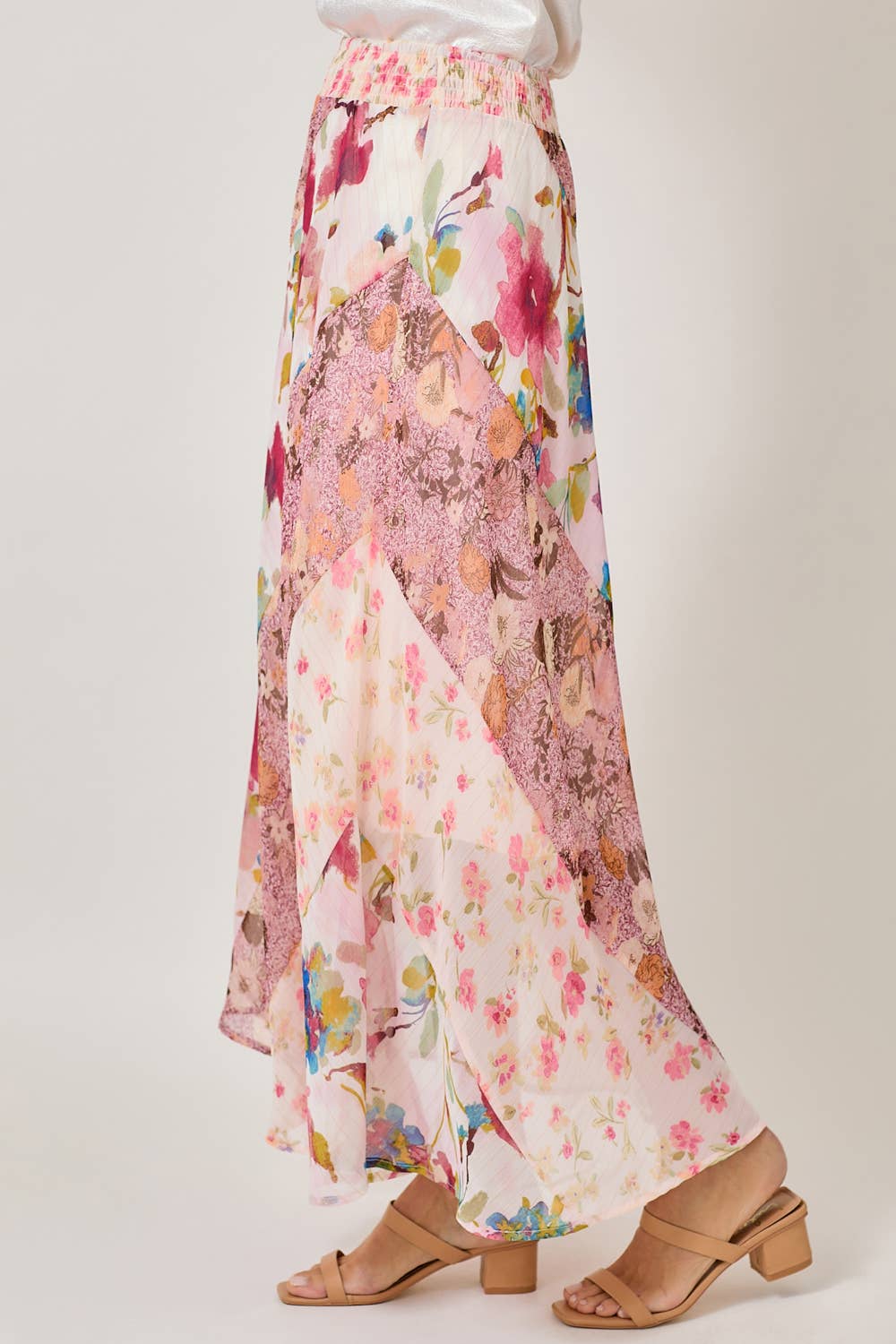 ROSE MIX MAXI SKIRT
