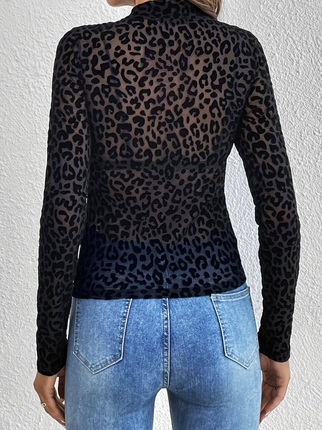 BLACK MESH LEOPARD