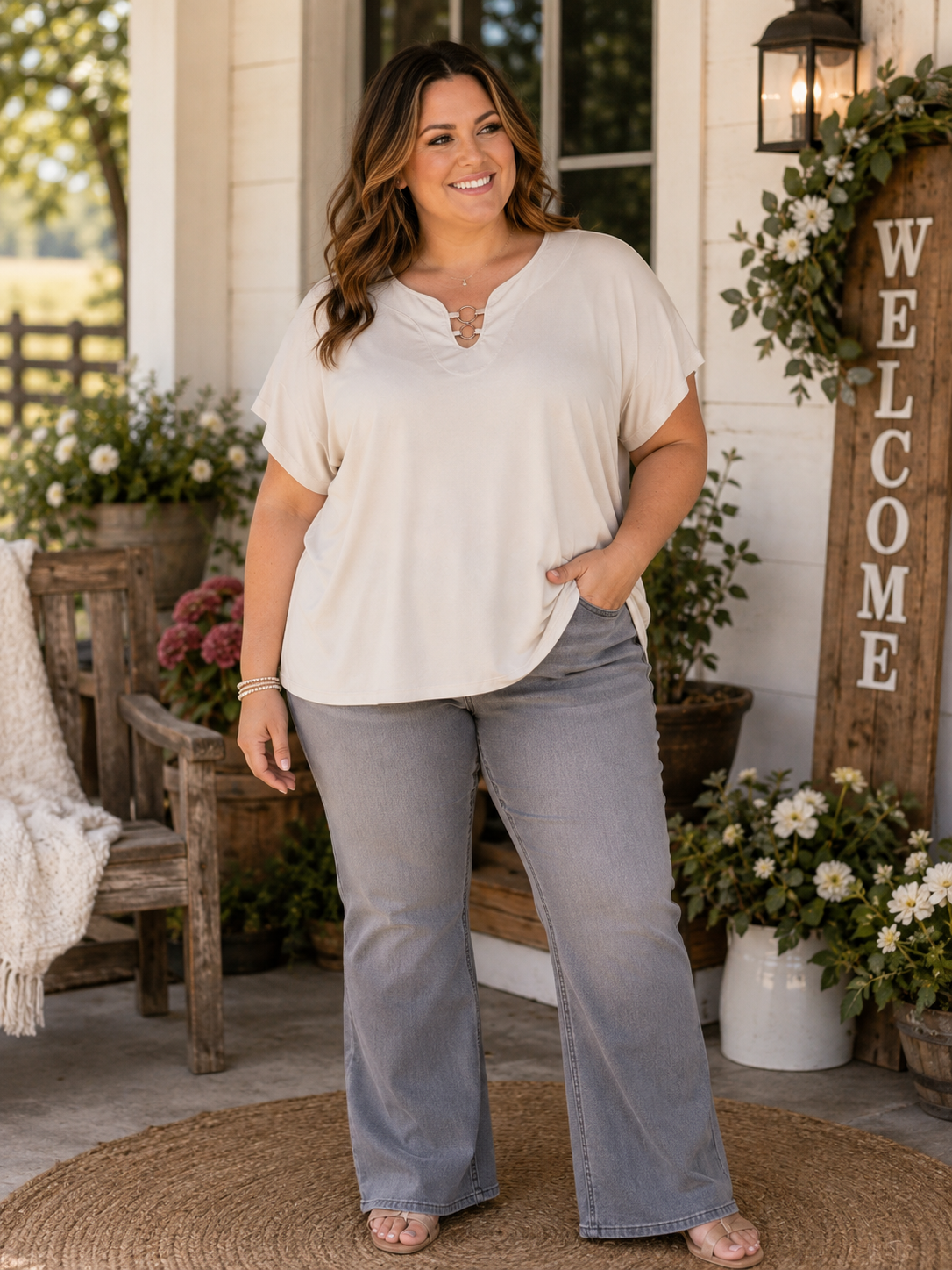 HARPER CREAM TOP