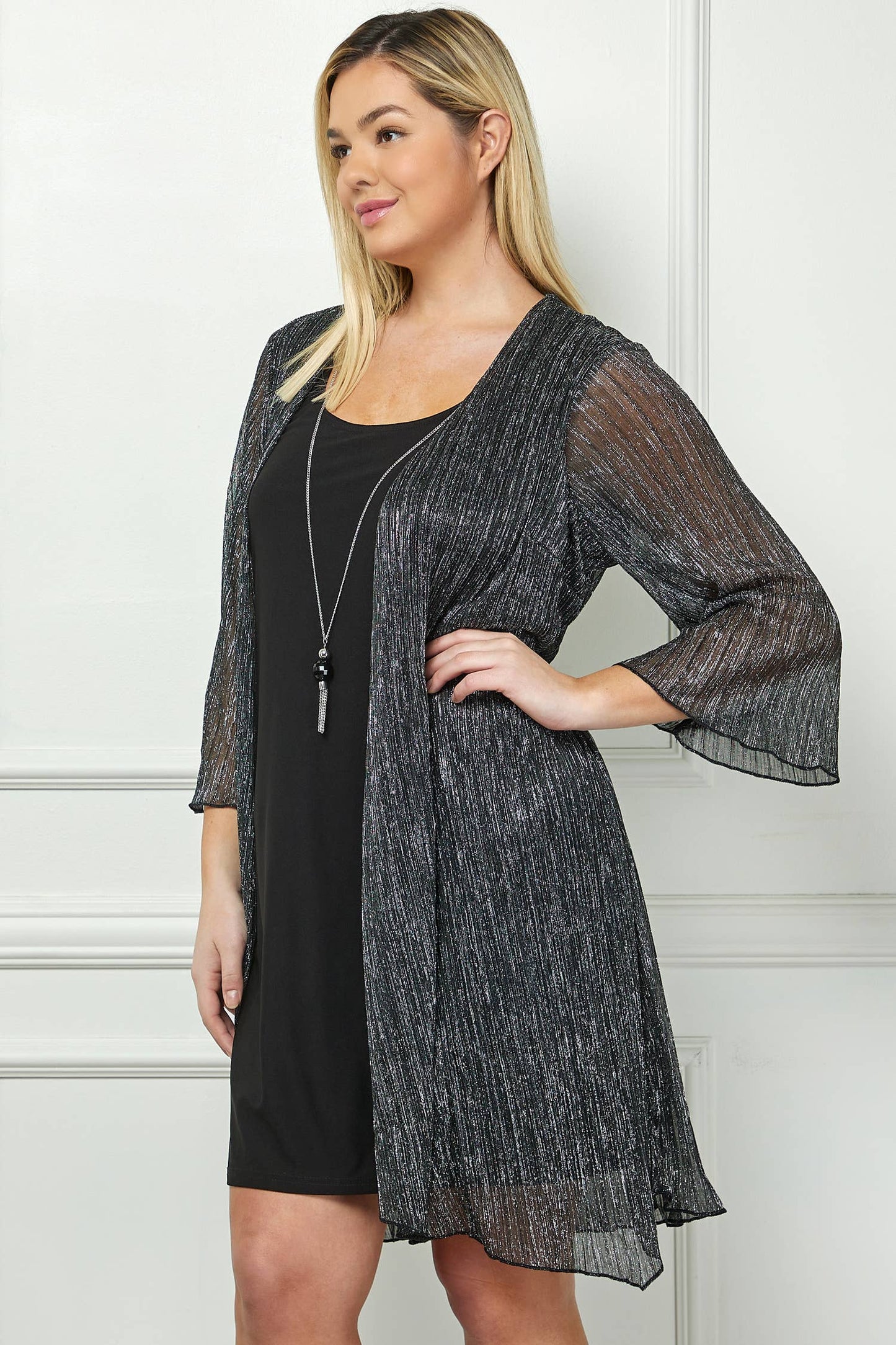 BLACK A LINE DRESS