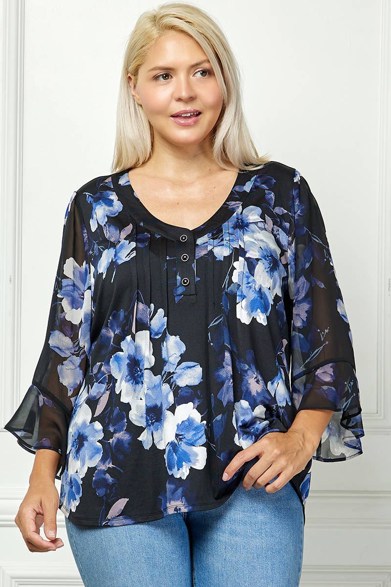 PLUS  BLOOM IN GRACE BLOUSE