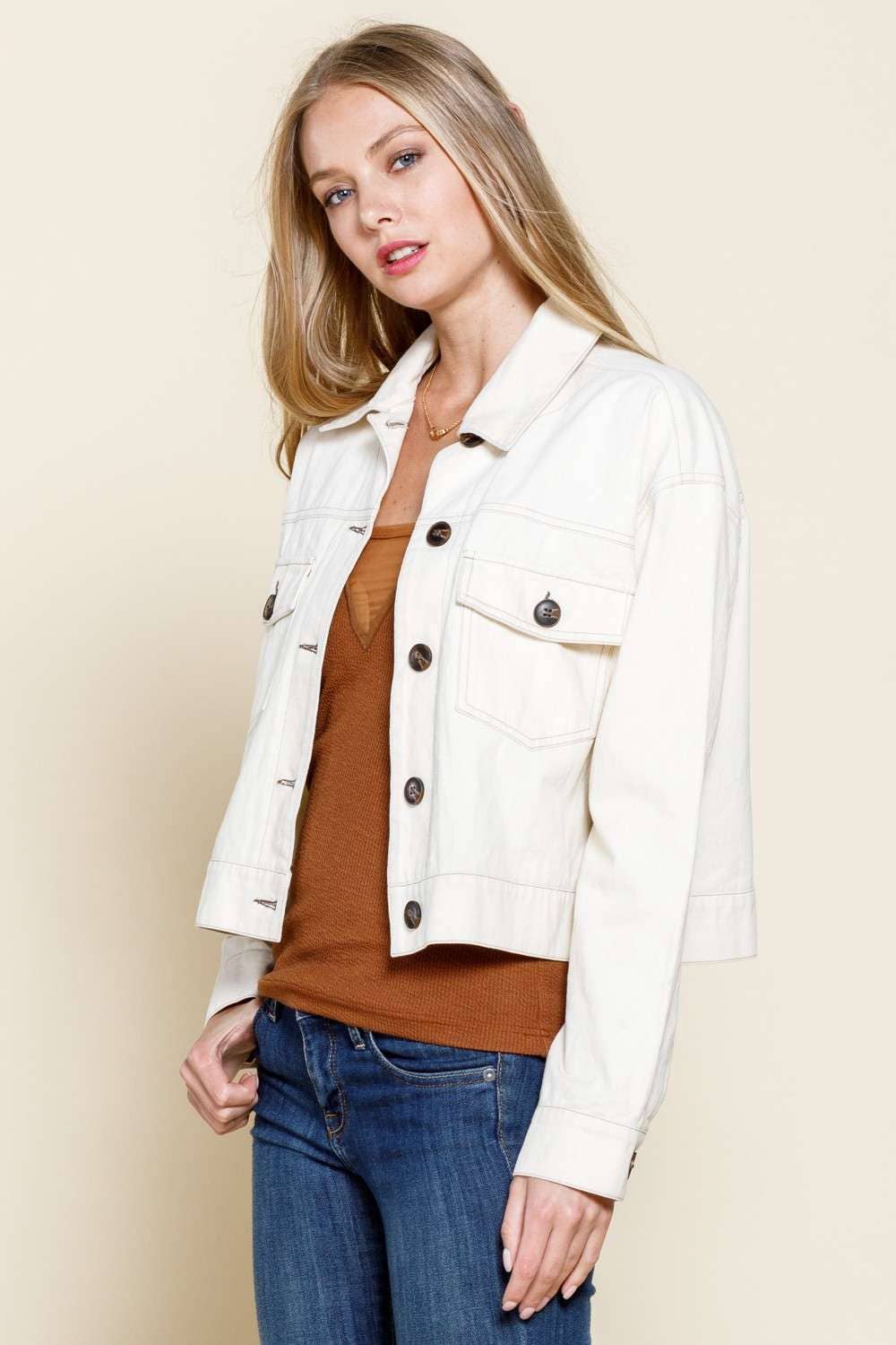 SAND DENIM JACKET