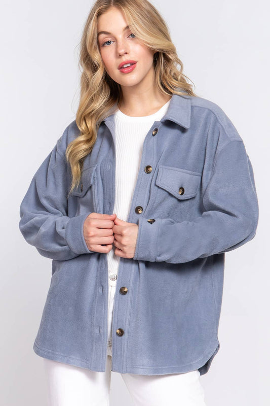 DENIM FLEECE SHACKET