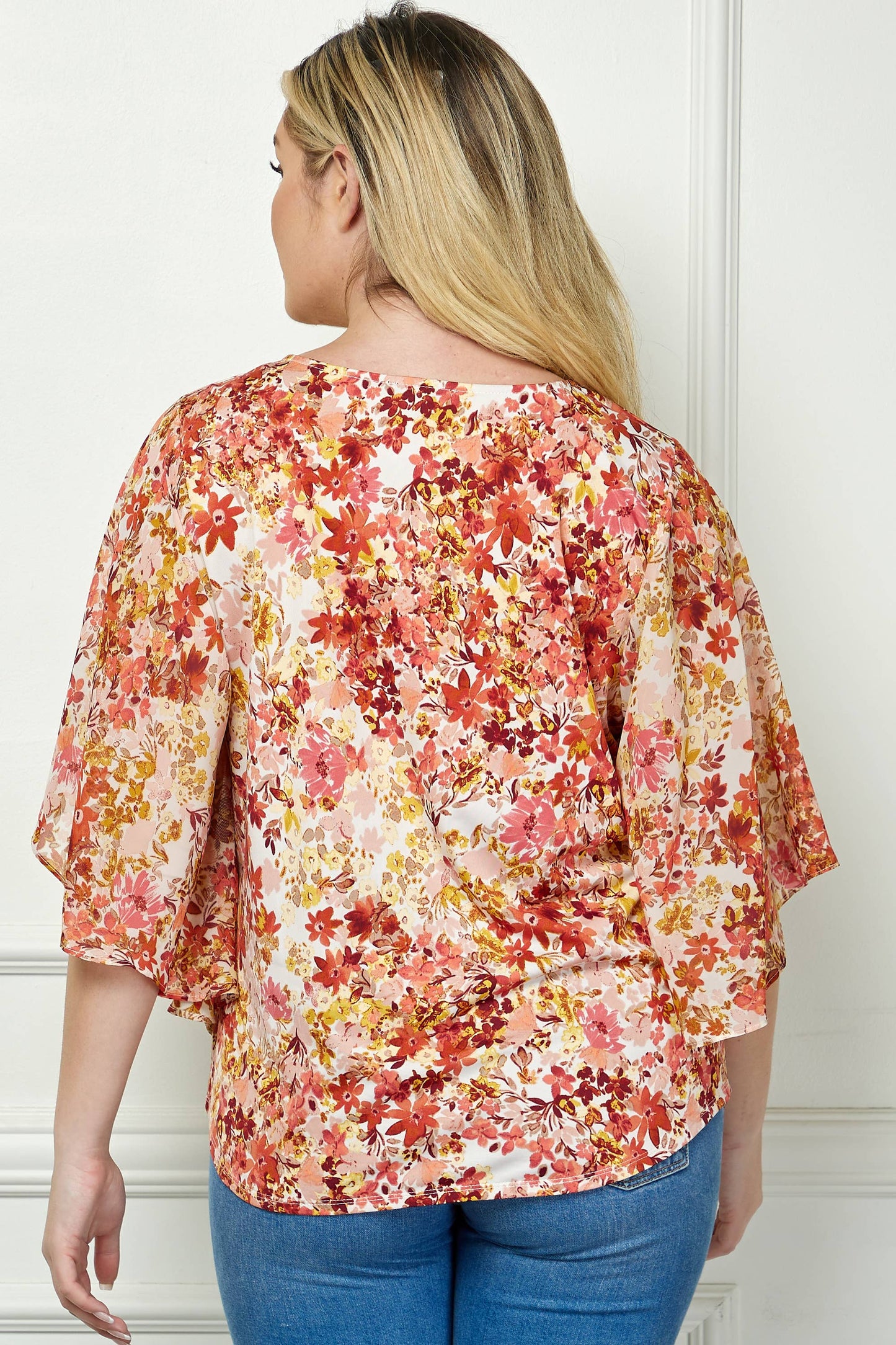 FLORAL WING BLOUSE