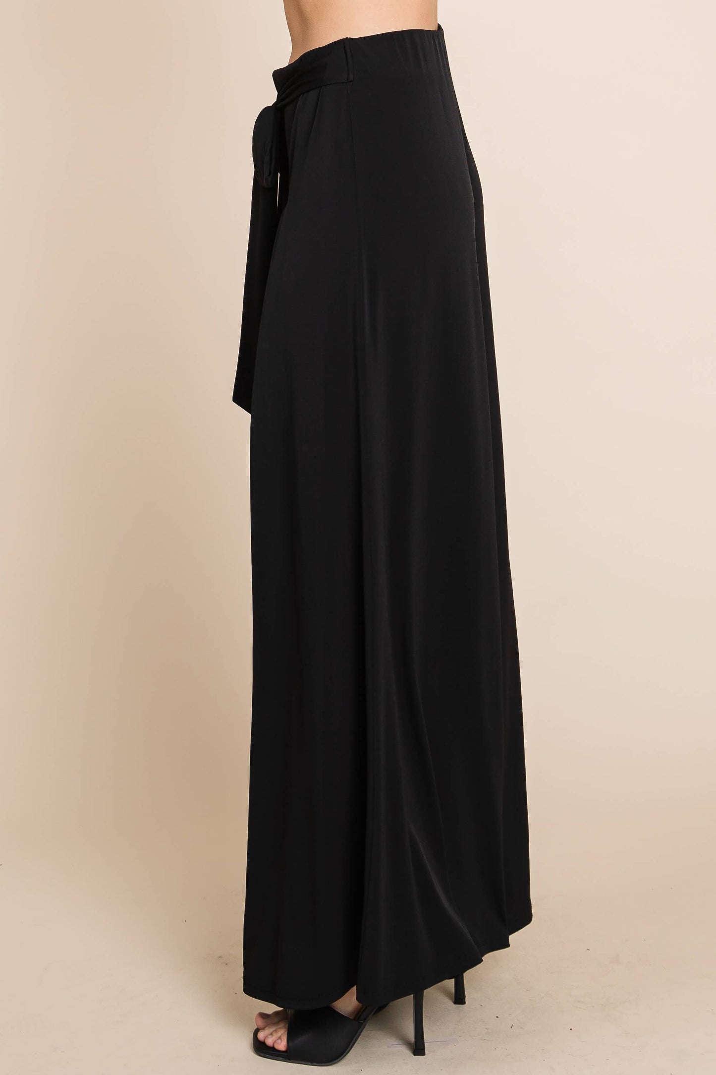 Black High Waisted Palazzo Pants