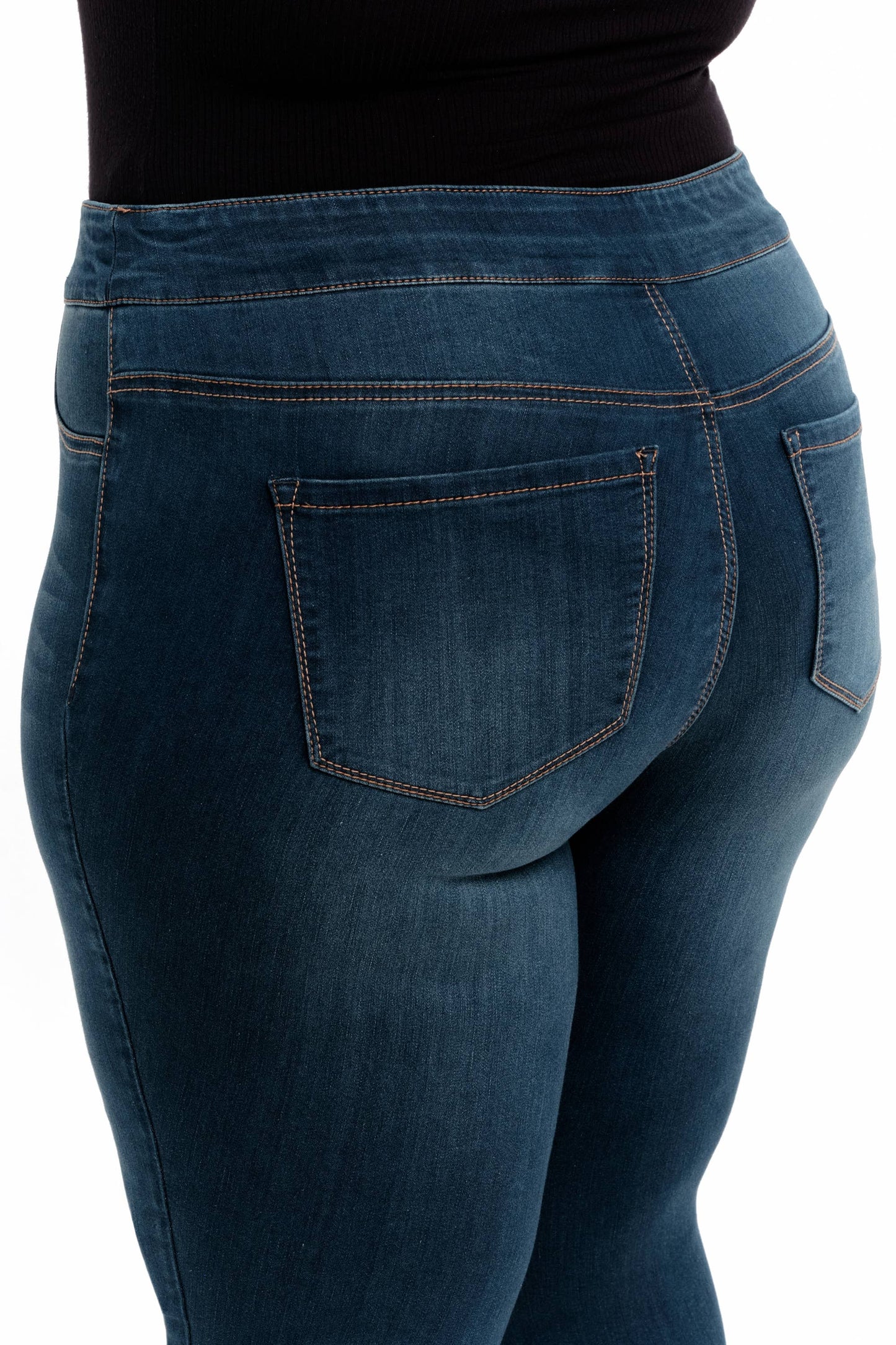 PLUS HIGH-RISE PULL-ON SKINNY ANKLE