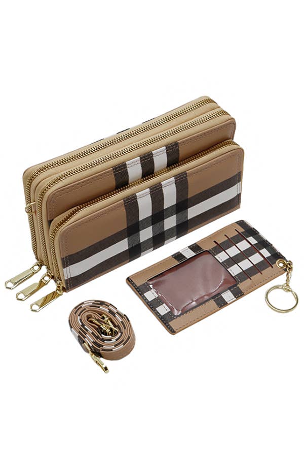 PLAID WALLET CROSSBODY