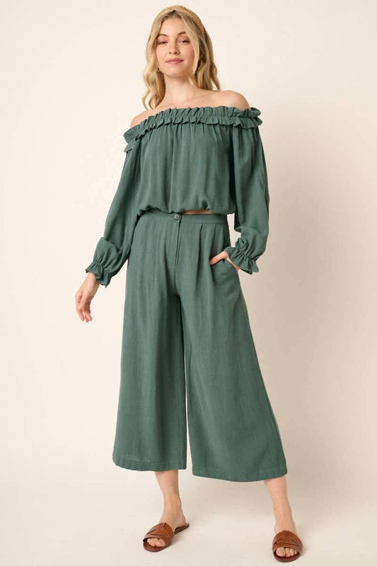 FOREST HIGH WAIST WIDE LEG PANTS