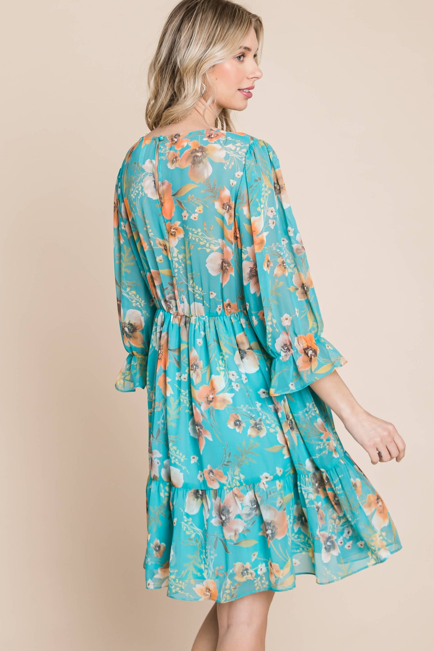 Floral Chiffon Printed Dress