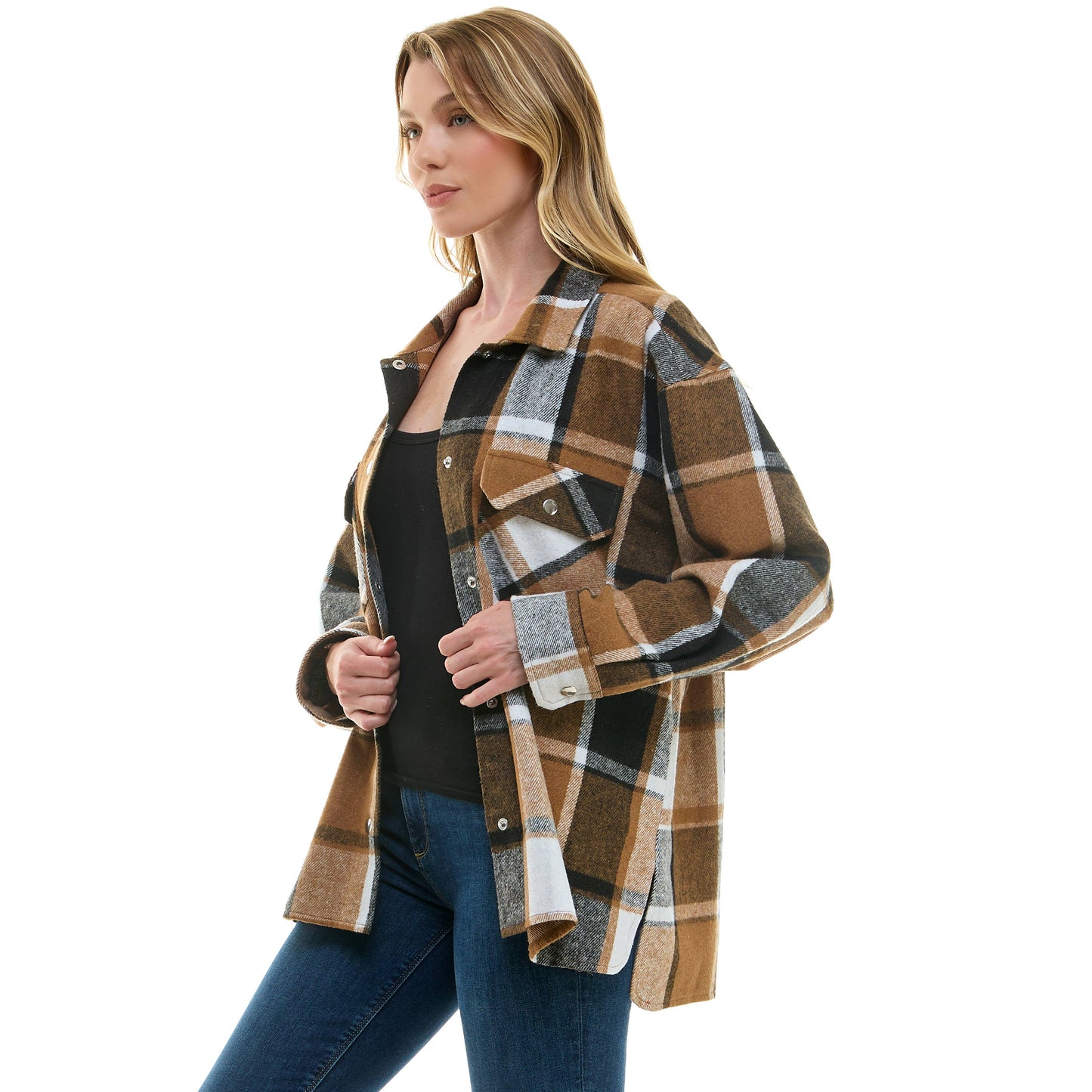 CARMEL PLAID SHACKET