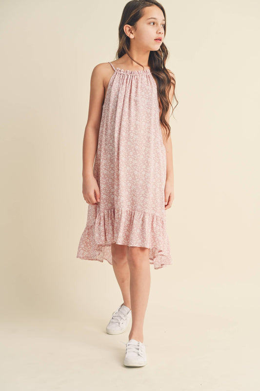 BLUSH HALTER DRESS