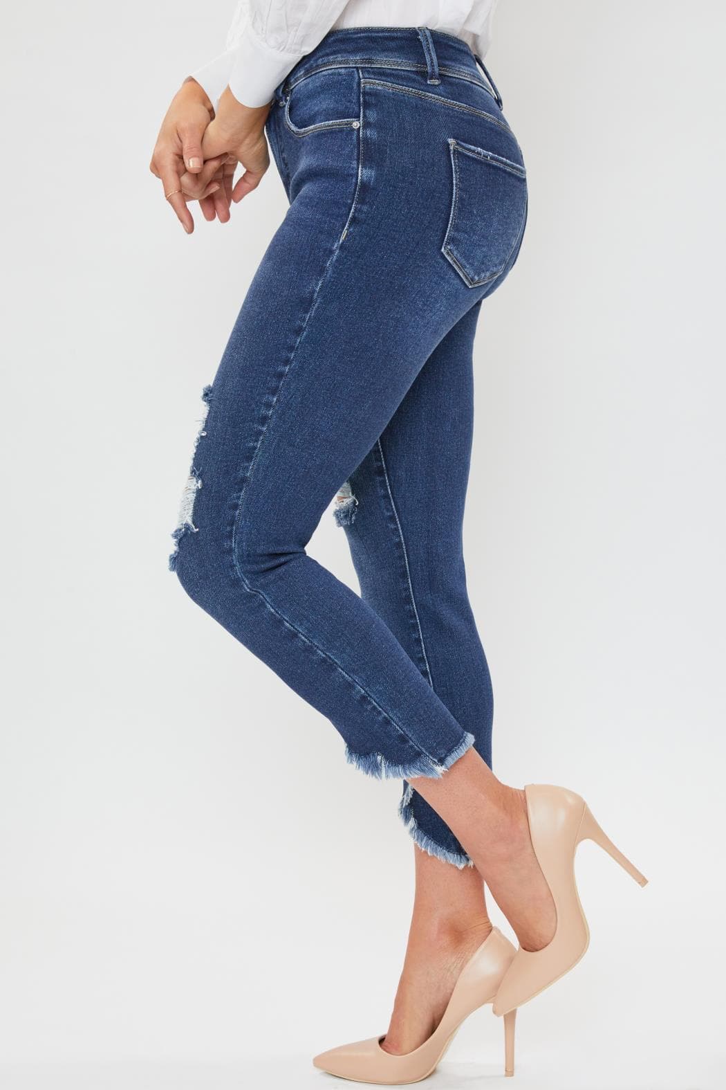PETITE VINTAGE TULIP HEM ANKLE JEAN 25" INSEAM