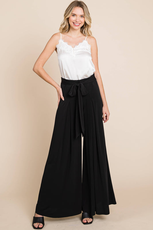 Black High Waisted Palazzo Pants