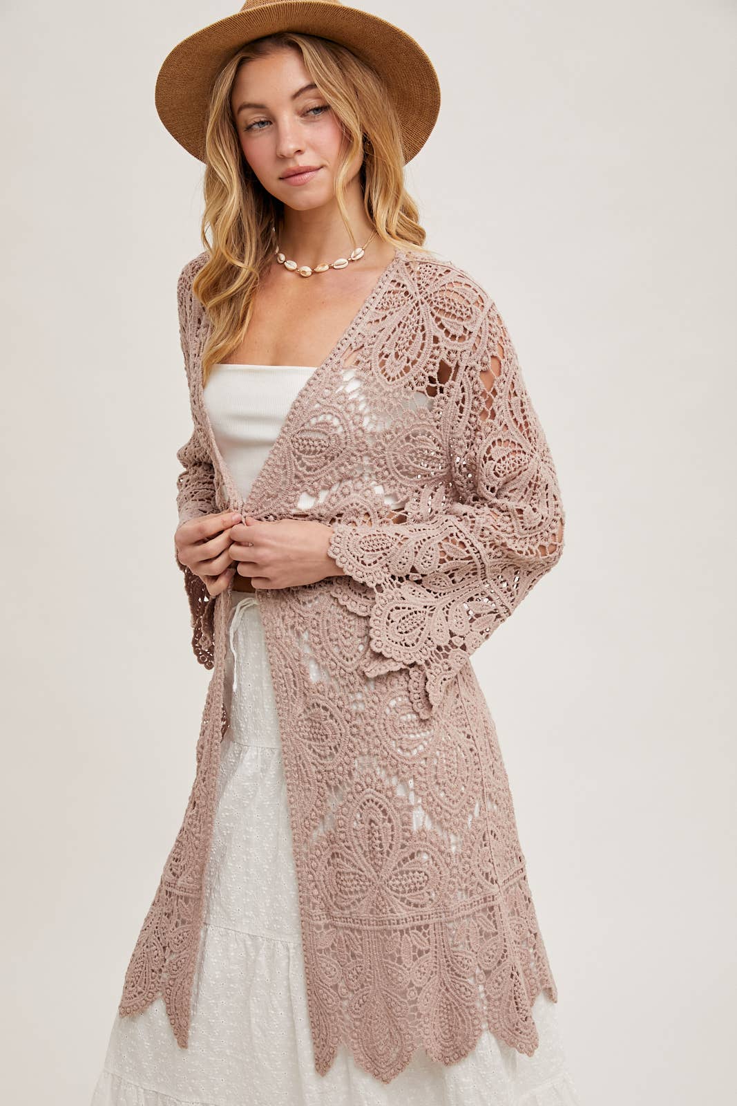 LATTE CROCHET CARDIGAN