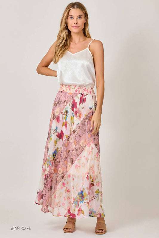 ROSE MIX MAXI SKIRT