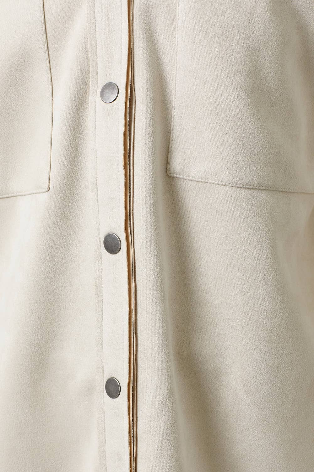 CREAM SUEDE SHACKET