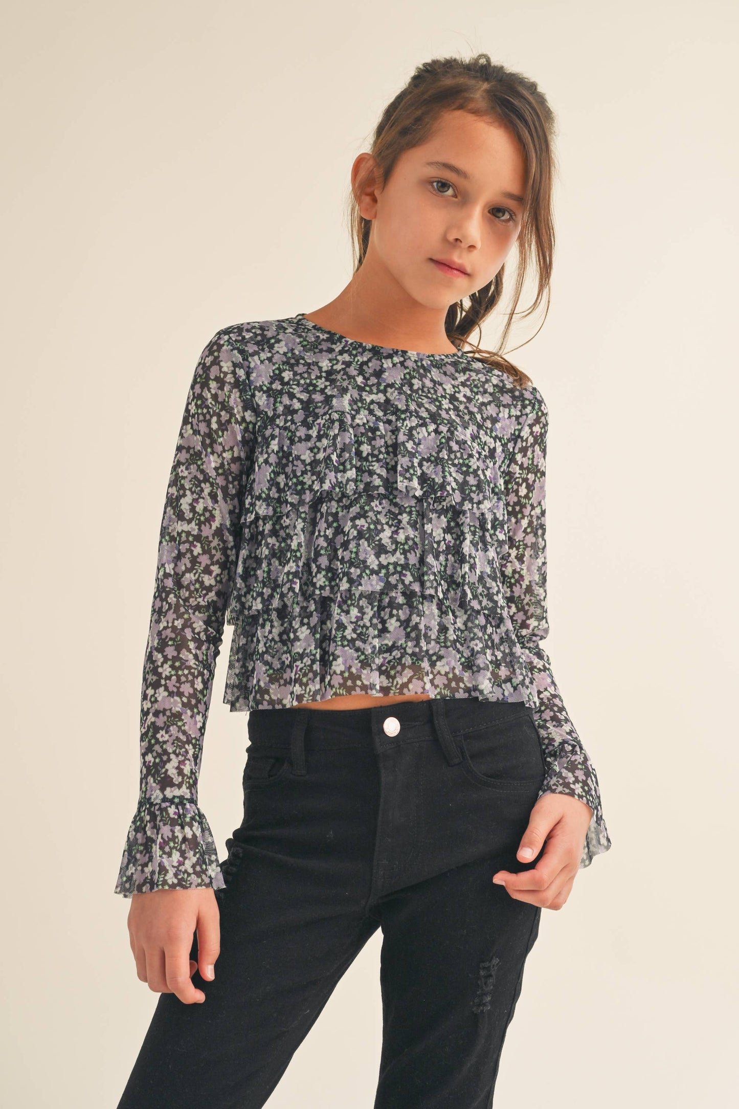 LILAC DITSY FLORAL LONG SLEEVE1.3