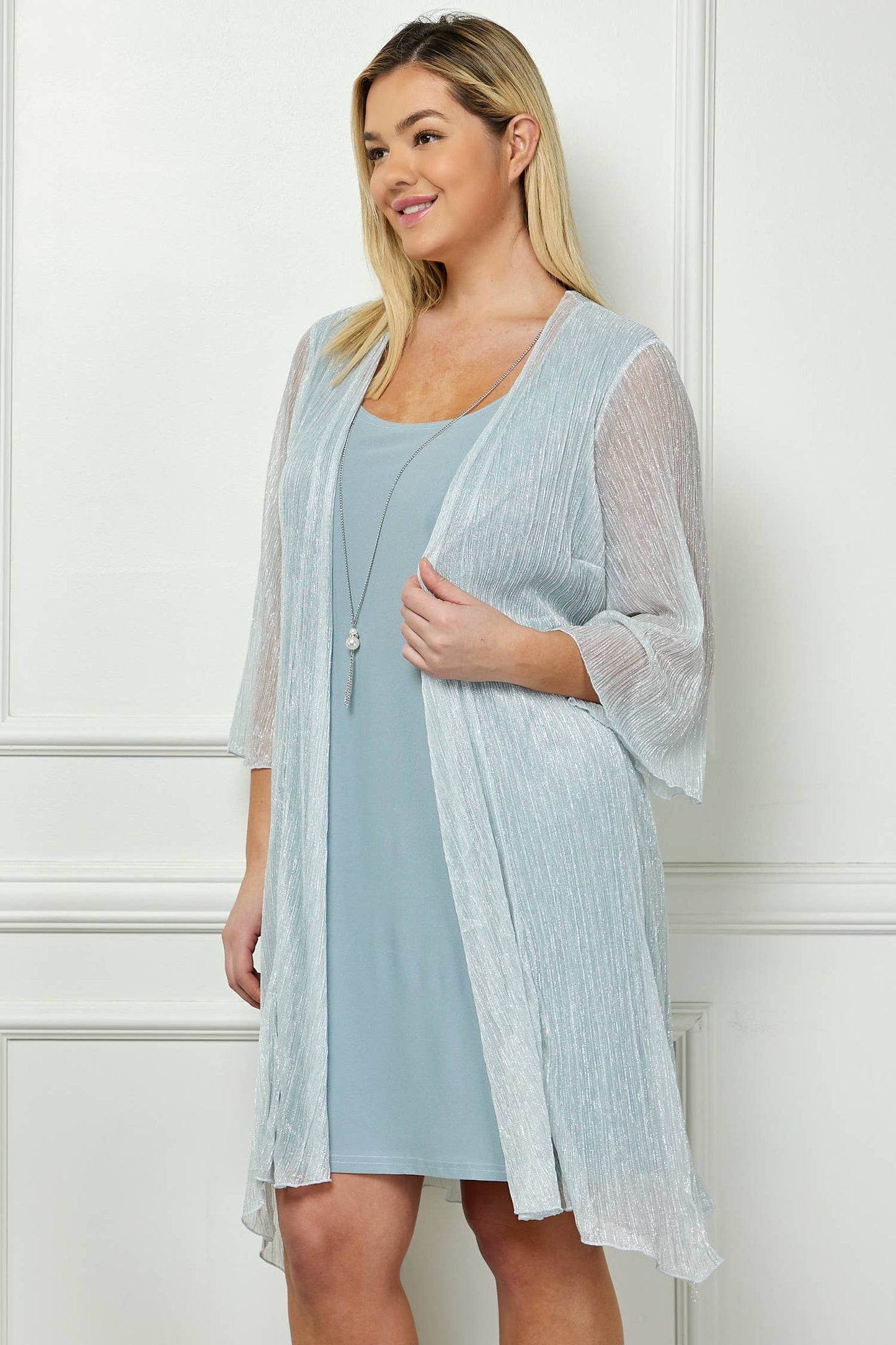 SILVERY A LINE DRESS