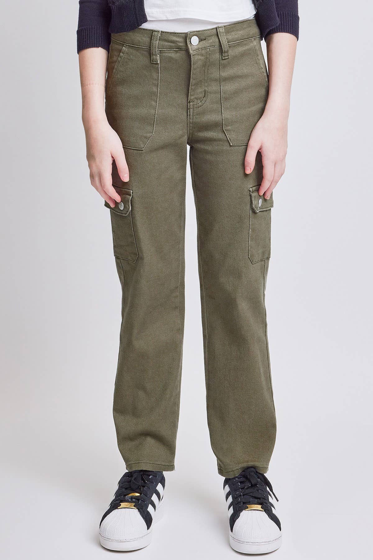 GIRLS OLIVE CARGO PANT