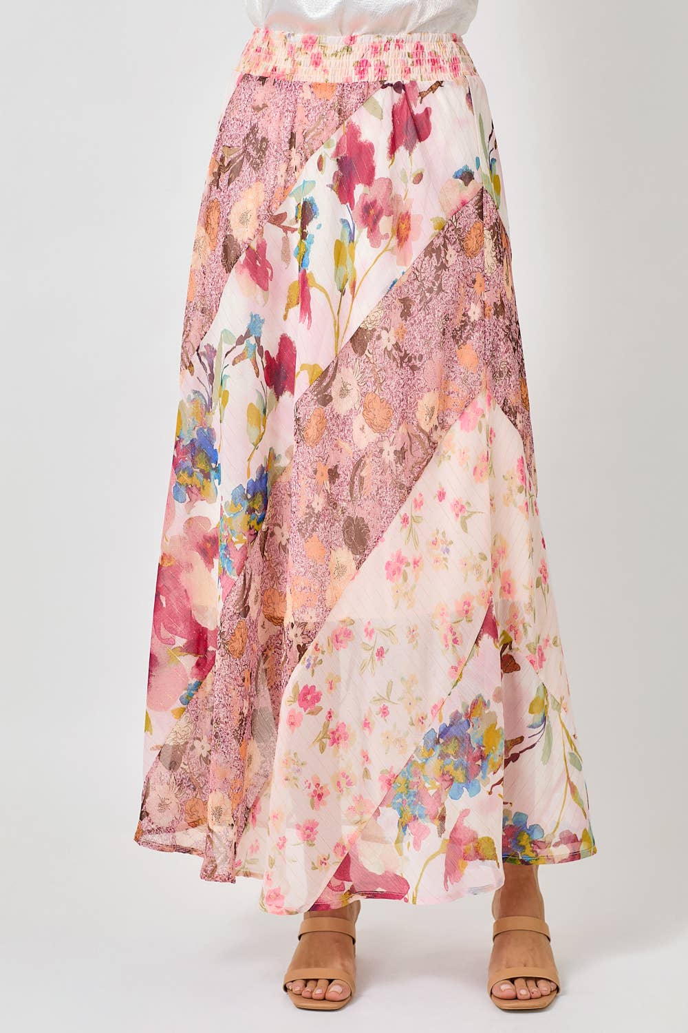 ROSE MIX MAXI SKIRT