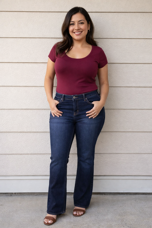 PETITE CONTOUR TUMMY CONTROL BOOTCUT 28" INSEAM