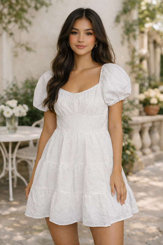 WHISPERING EYELET DRESS