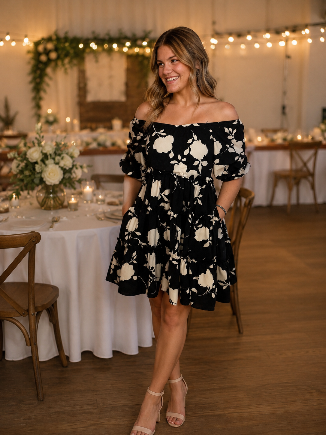 EVENING PETALS DRESS